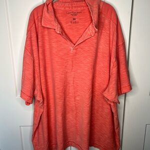 Calvin Klein Heathered Coral Collared Shirt Men's 5XL